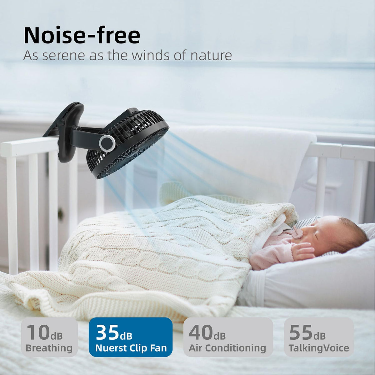 10000mAh 8-Inch Rechargeable Clip on Fan L916