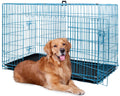 48 Inch Extra Large Folding Metal Wire Dog Crate with Double Door Z10598