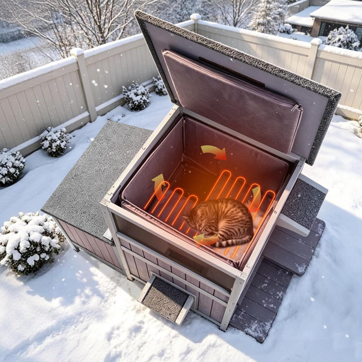 Extra Large Heated Insulated Cat House F305