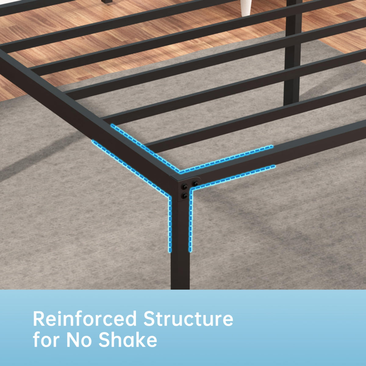 18 Inch Metal Full Bed Frame with Storage V917691