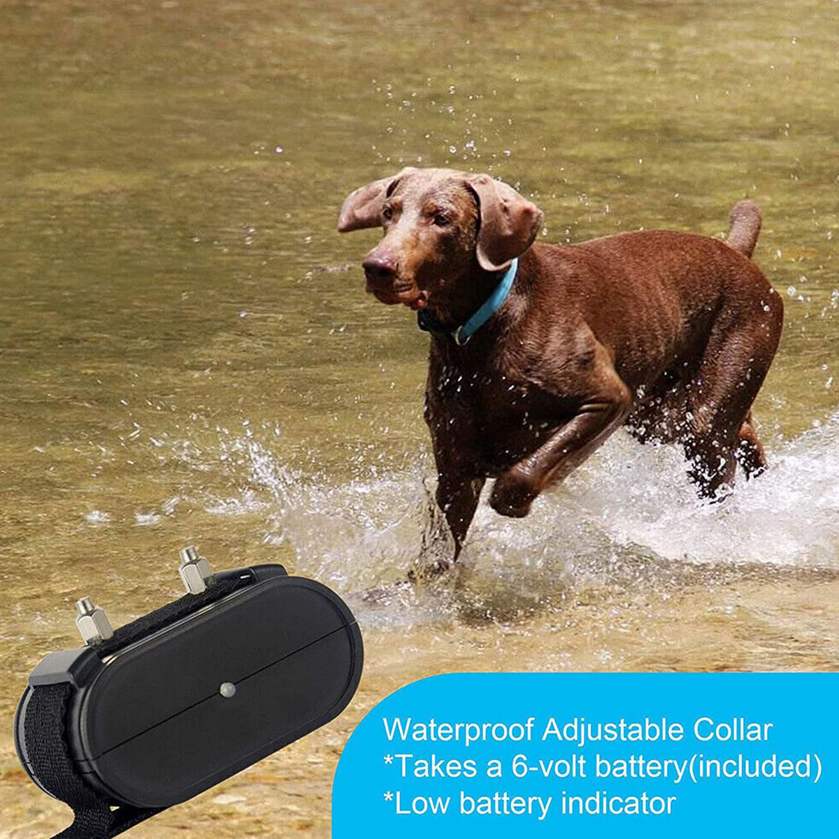 Electric Dog Fence Pet Containment System, Waterproof Training Collar J84283