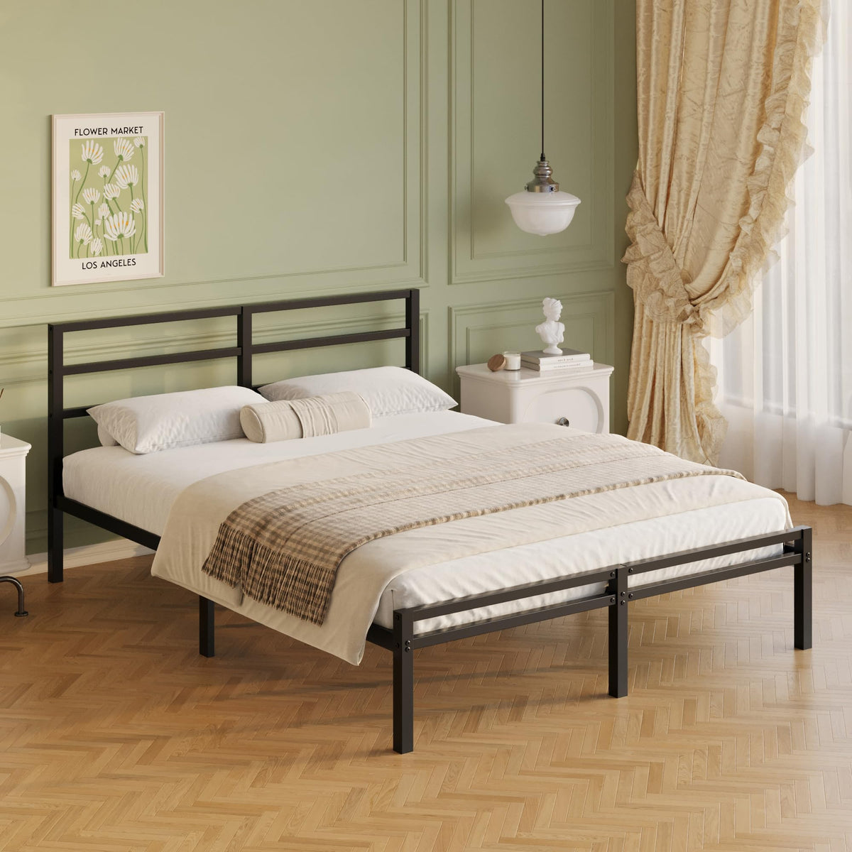 12 Inch Full Size Bed Frame with Headboard and Footboard R593449