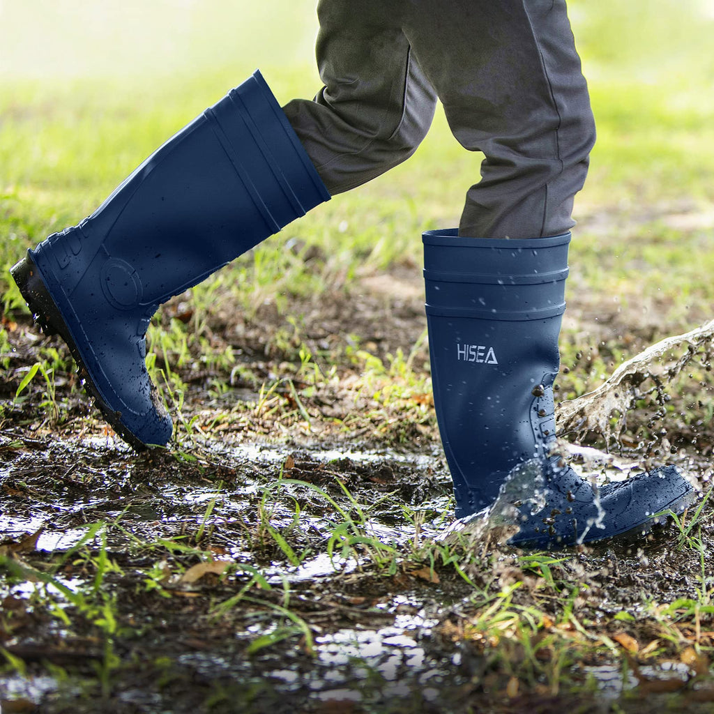 Men's Steel-Toe Waterproof Rubber Rain Boots G1387