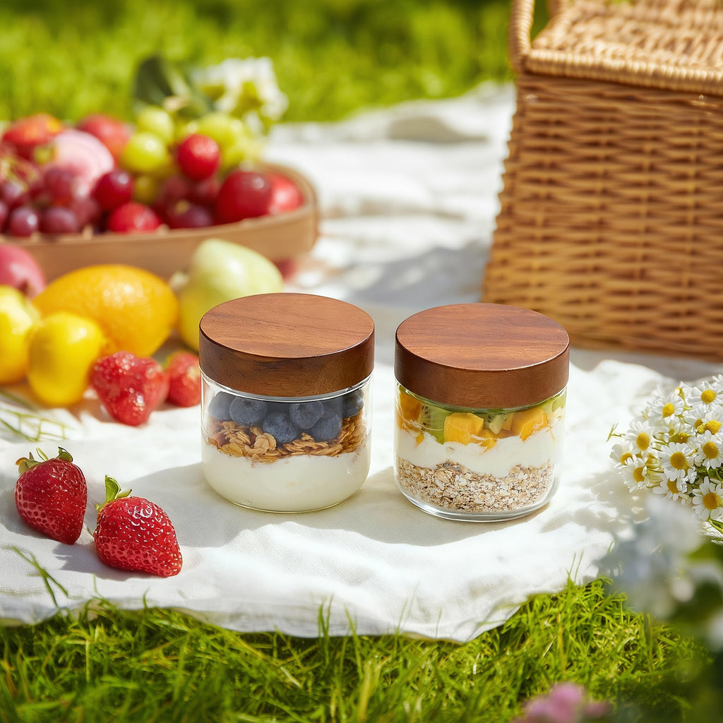 12 oz Glass Jars with Lids 6 Pack G37447