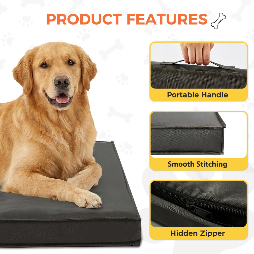Waterproof Extra Large Outdoor Dog Bed 44x32x3.5 Inch G335044