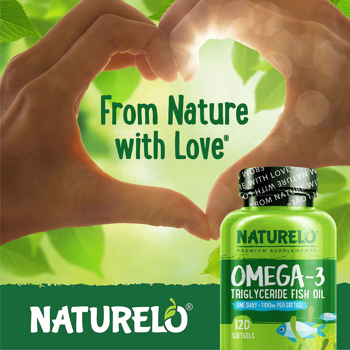 Omega 3 Fish Oil Supplement 1100mg 120 Softgels C767670