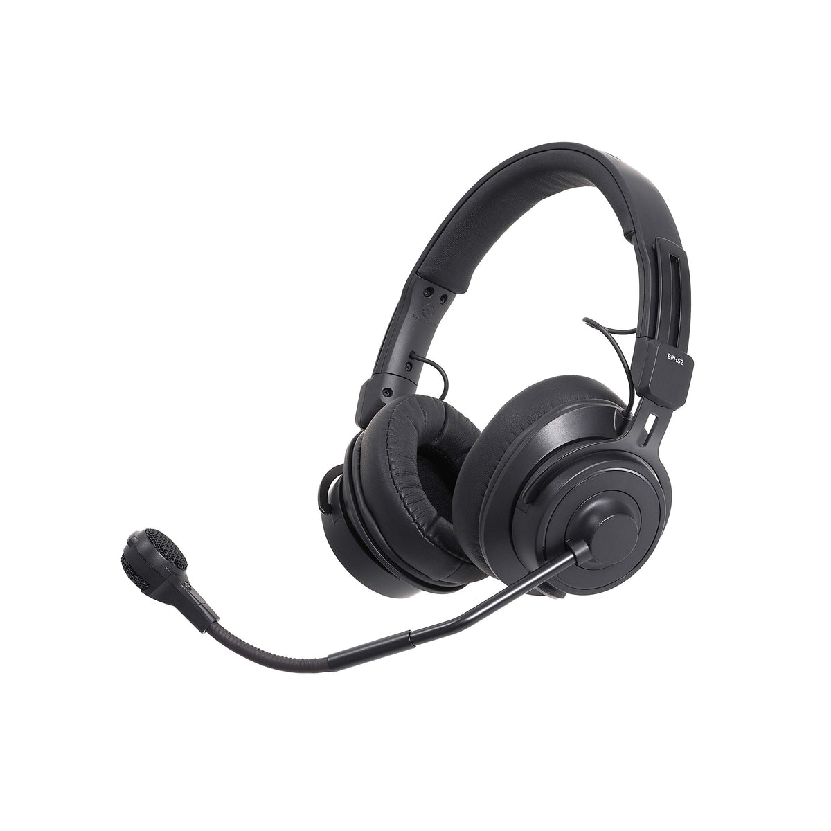 Black Broadcast Stereo Headset with Boom Microphone X947135