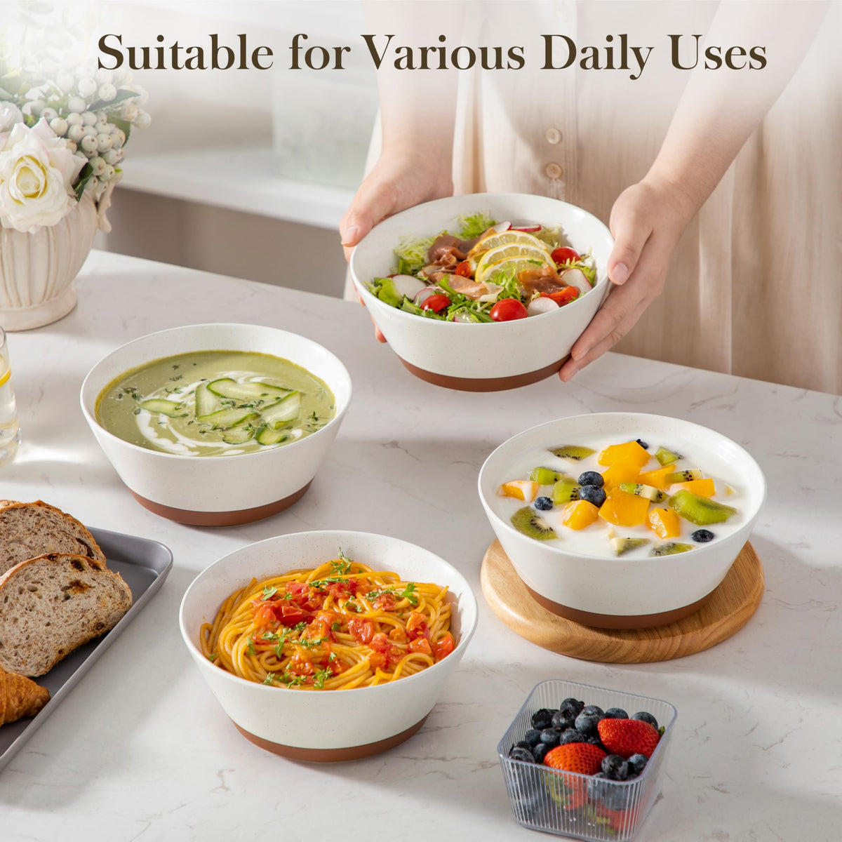 Ceramic Soup Bowls Set of 4 N162