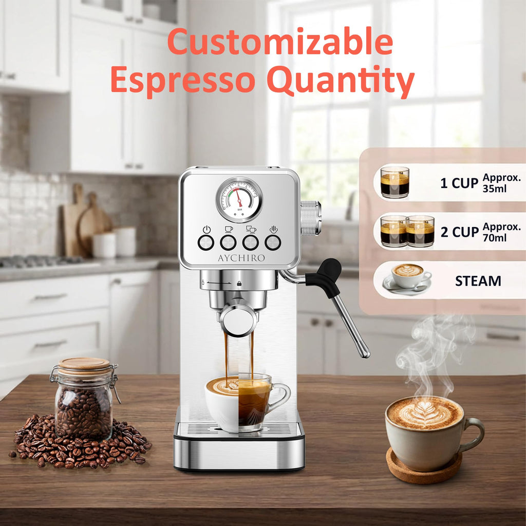 20 Bar Espresso Machine with Steam Wand A63383