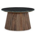 Round Fluted Marble Coffee Table J227004
