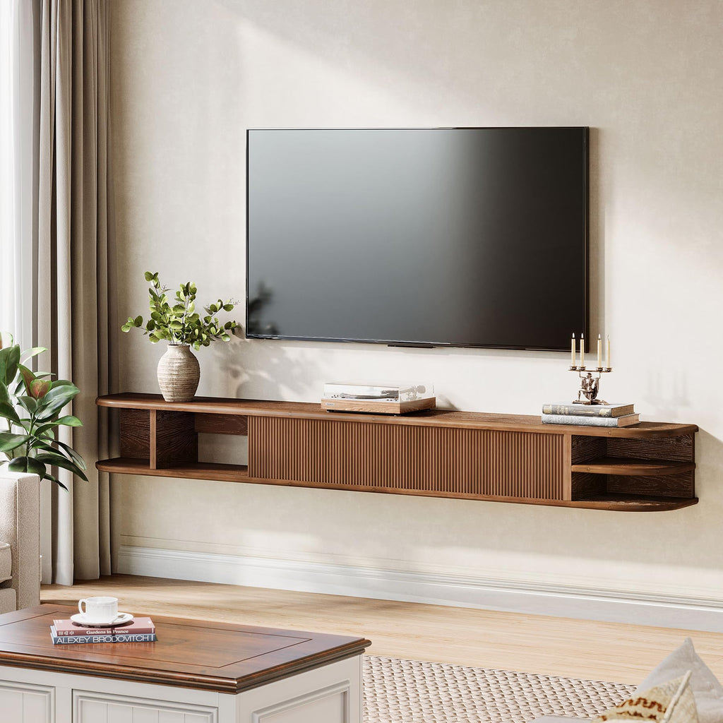 71" Solid Wood Floating TV Stand G85268