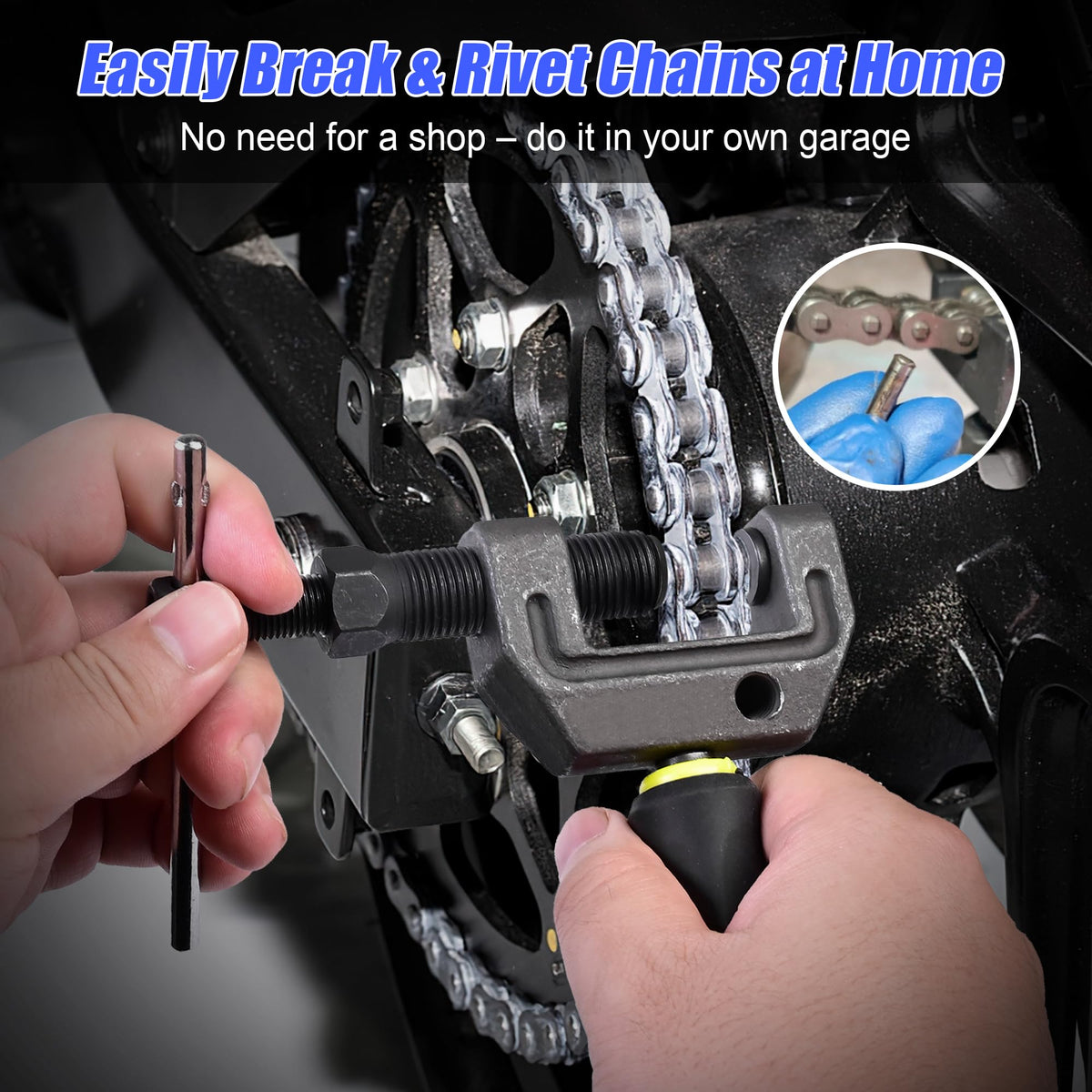 14 Pc Motorcycle Chain Breaker Tool Kit F413