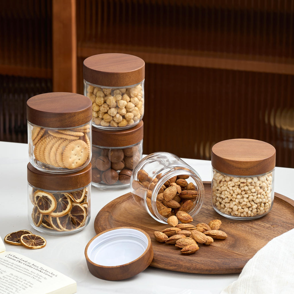 12 oz Glass Jars with Lids 6 Pack G37447