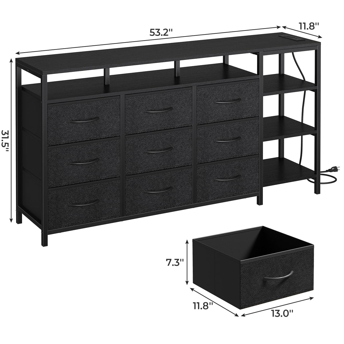 Black TV Stand Y659574