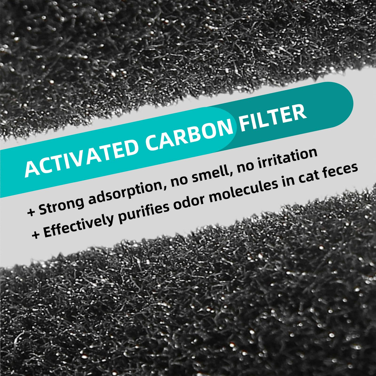 3.6" x 10" Carbon Filter Pads for Cat Litter Boxes S93343