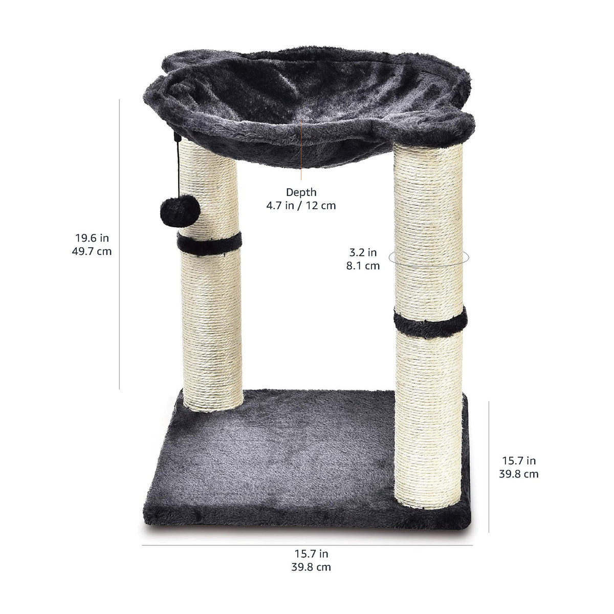 Cat Condo Tower with Hammock Bed and Scratching Posts U100