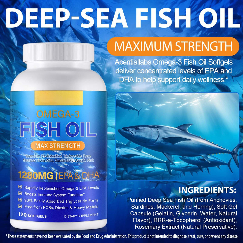 Fish Oil Omega 3 Softgels 120 Softgels U691657