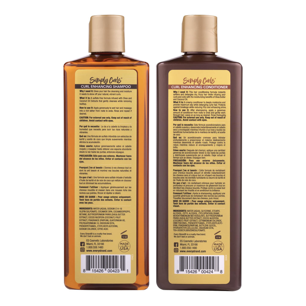 Sulfate Free Curl Enhancing Shampoo and Conditioner Set 13.5 oz P841