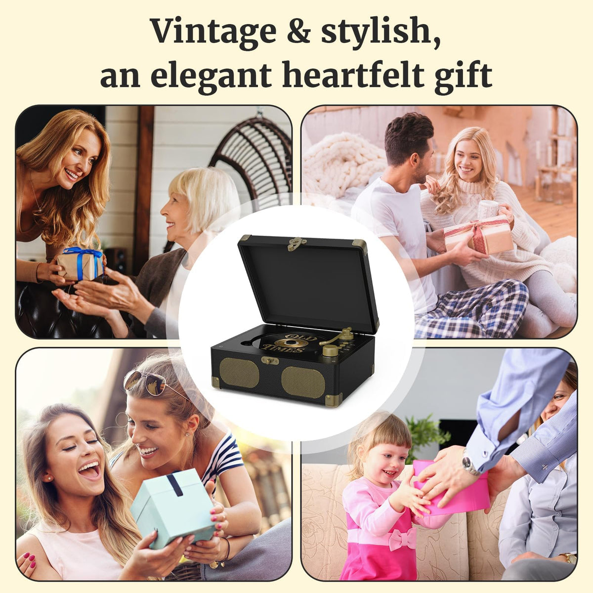 Black Portable CD Player with Speakers, Bluetooth, Remote Control, USB Playback U85741