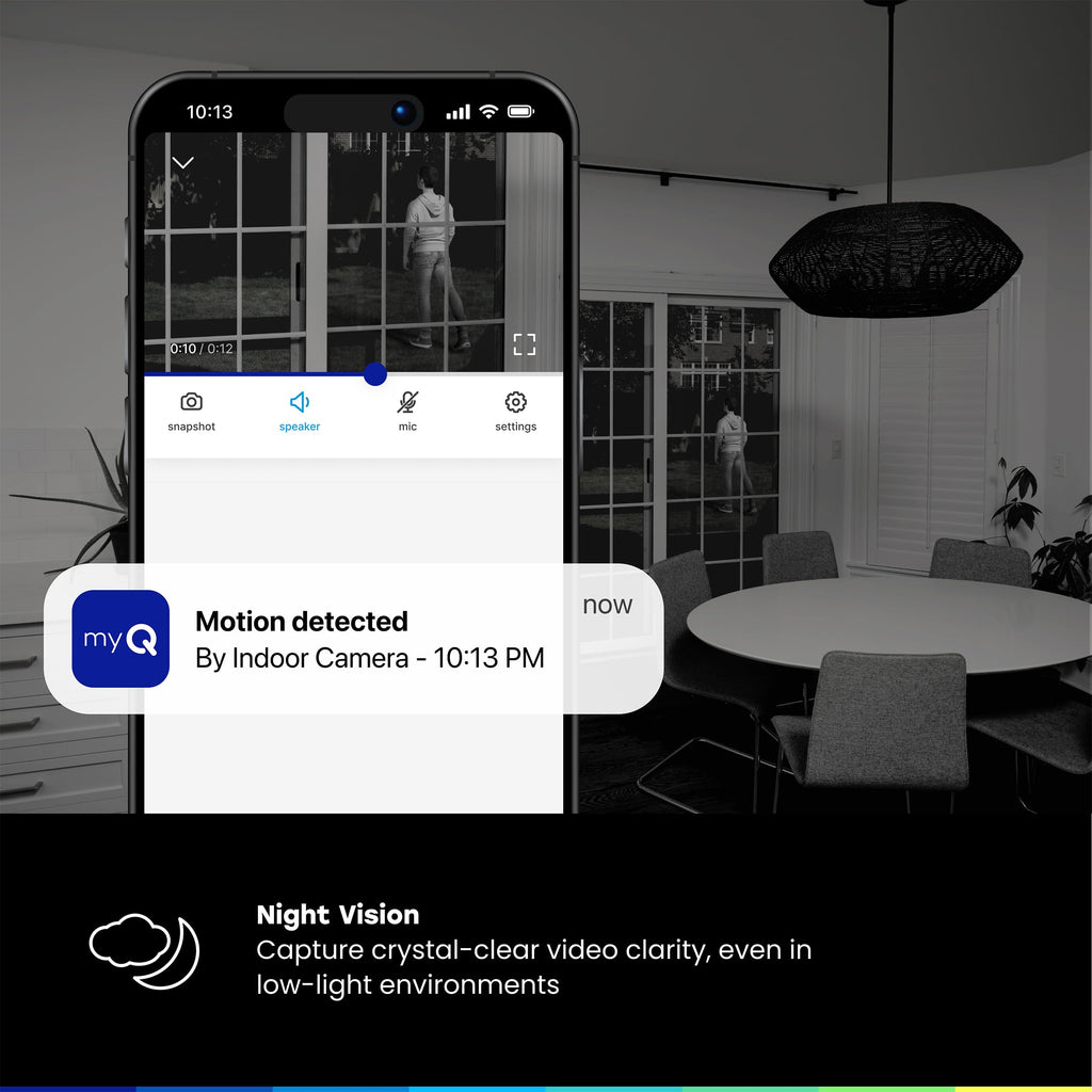 2K Smart Wi-Fi Indoor Security Camera with Night Vision I989