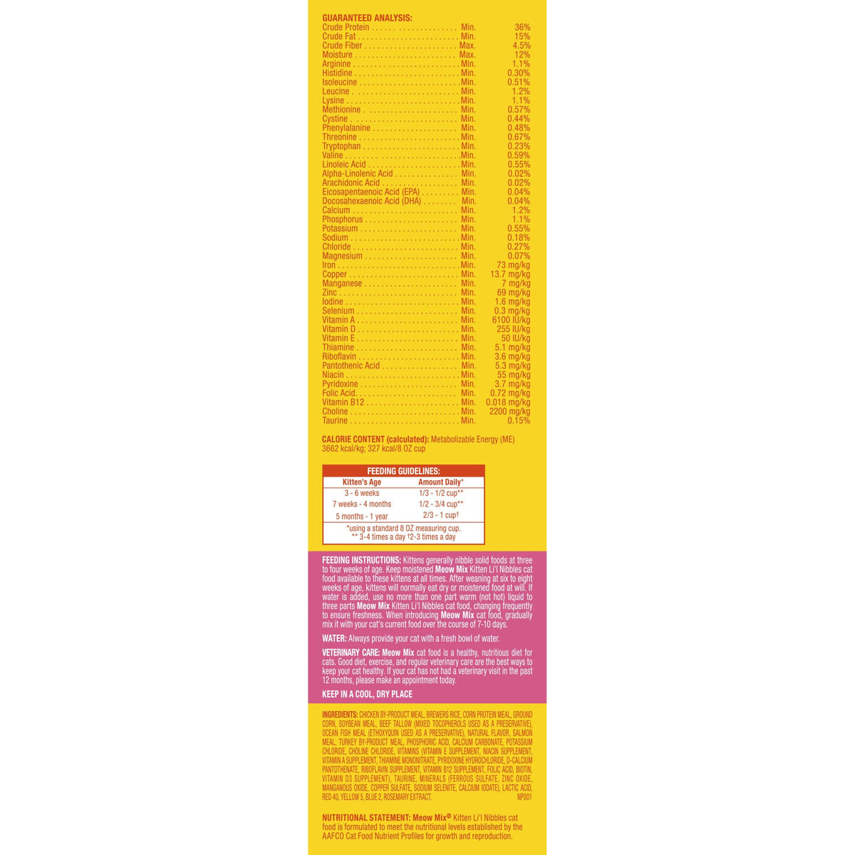 Dry Cat Food for Kittens, 4 Bags D778