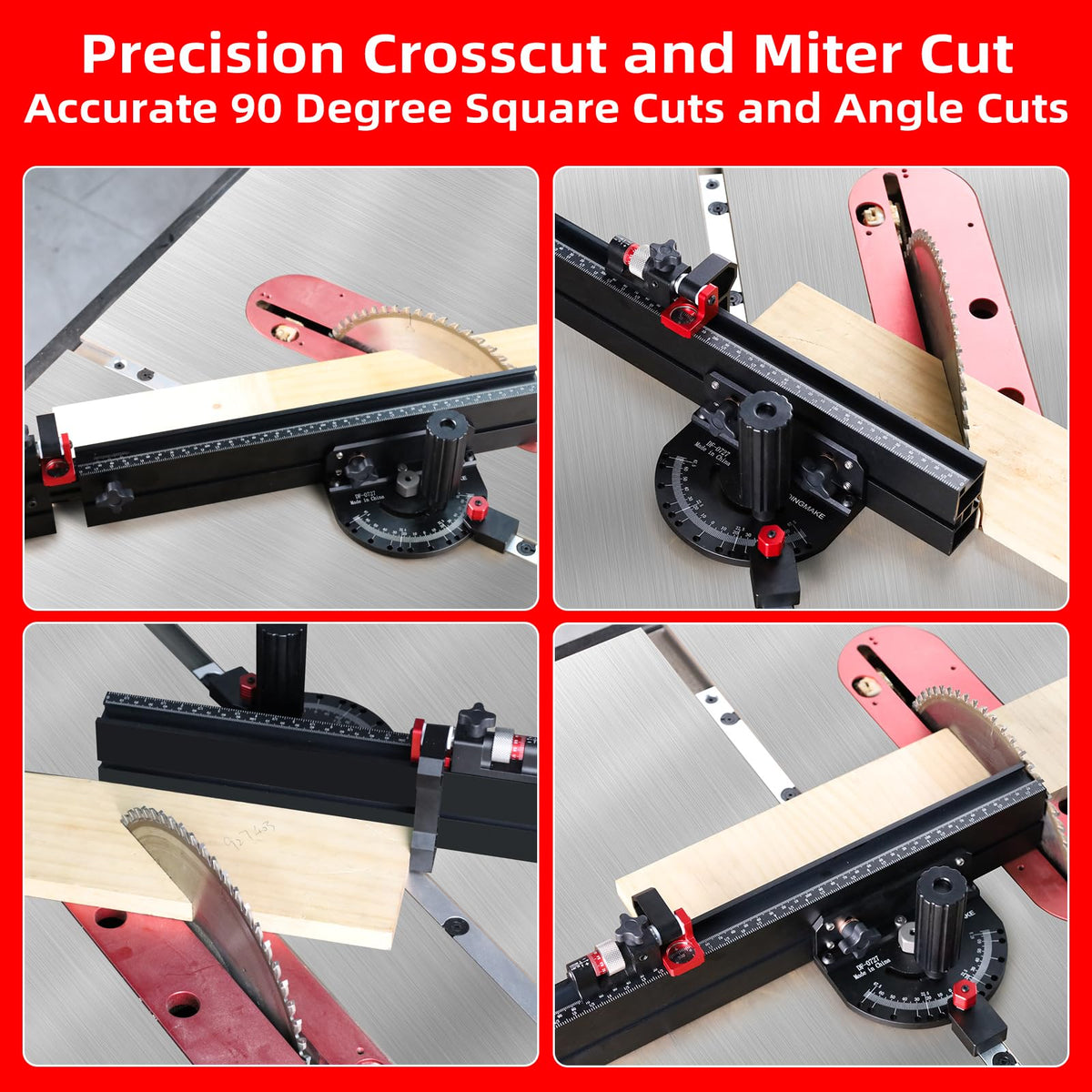 Table Saw Miter Gauge with Micro Adjust Flip Stop C2042