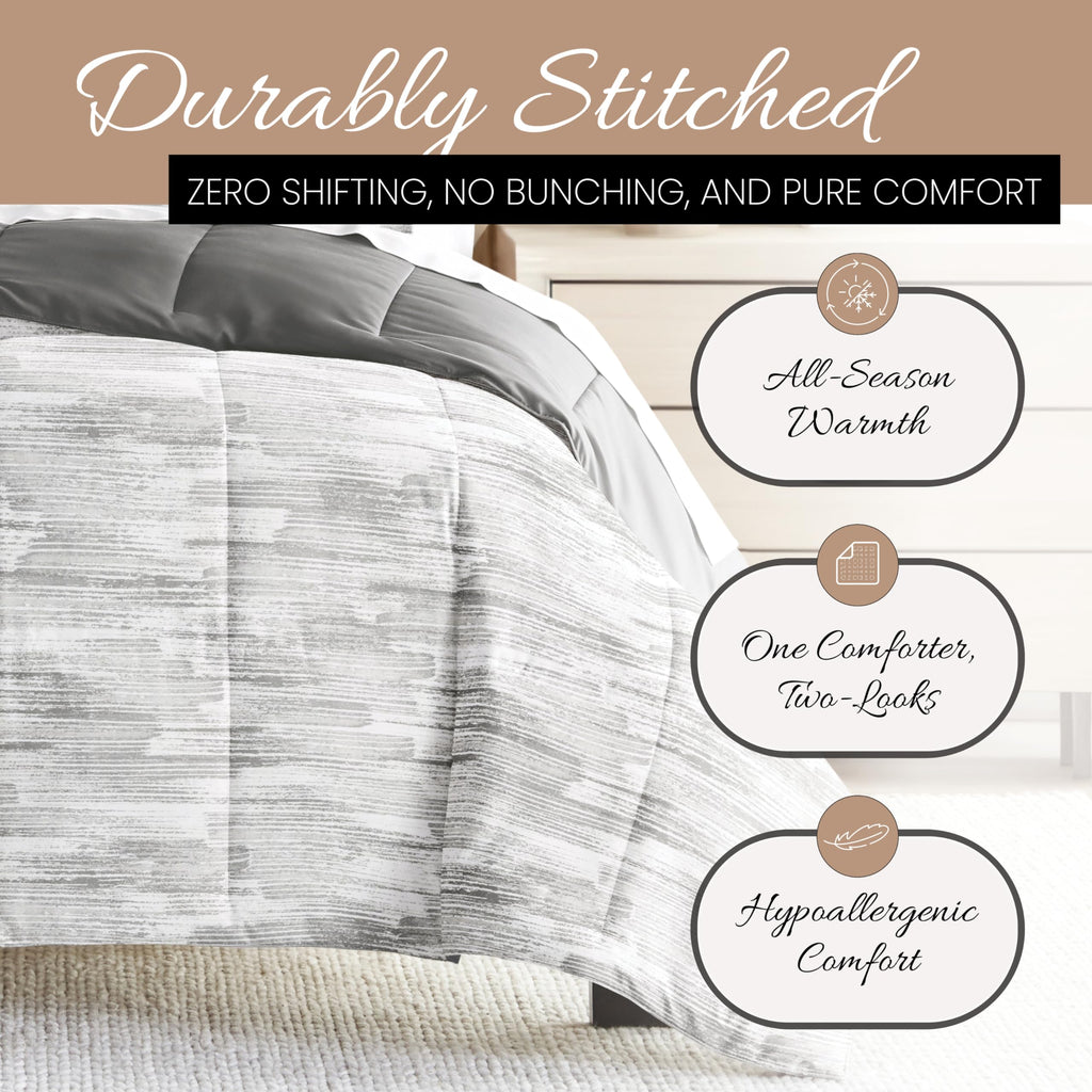 Reversible King Size 3 Piece Comforter Set S2279