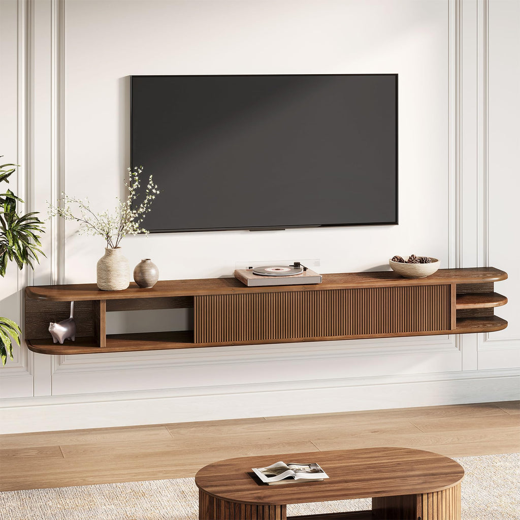 71" Solid Wood Floating TV Stand G85268