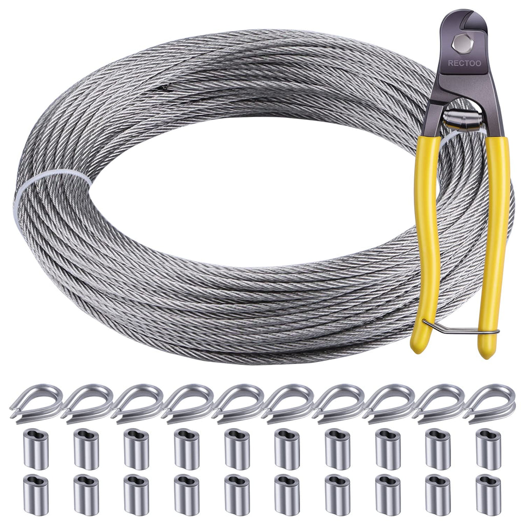1/8 Stainless Steel Cable 200ft T316 Wire Rope with 8" Cutter E92097