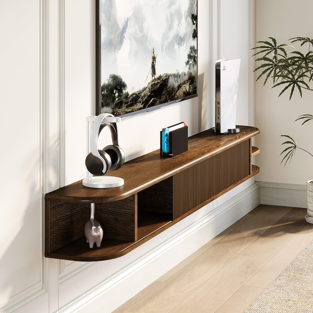 71" Solid Wood Floating TV Stand G85268