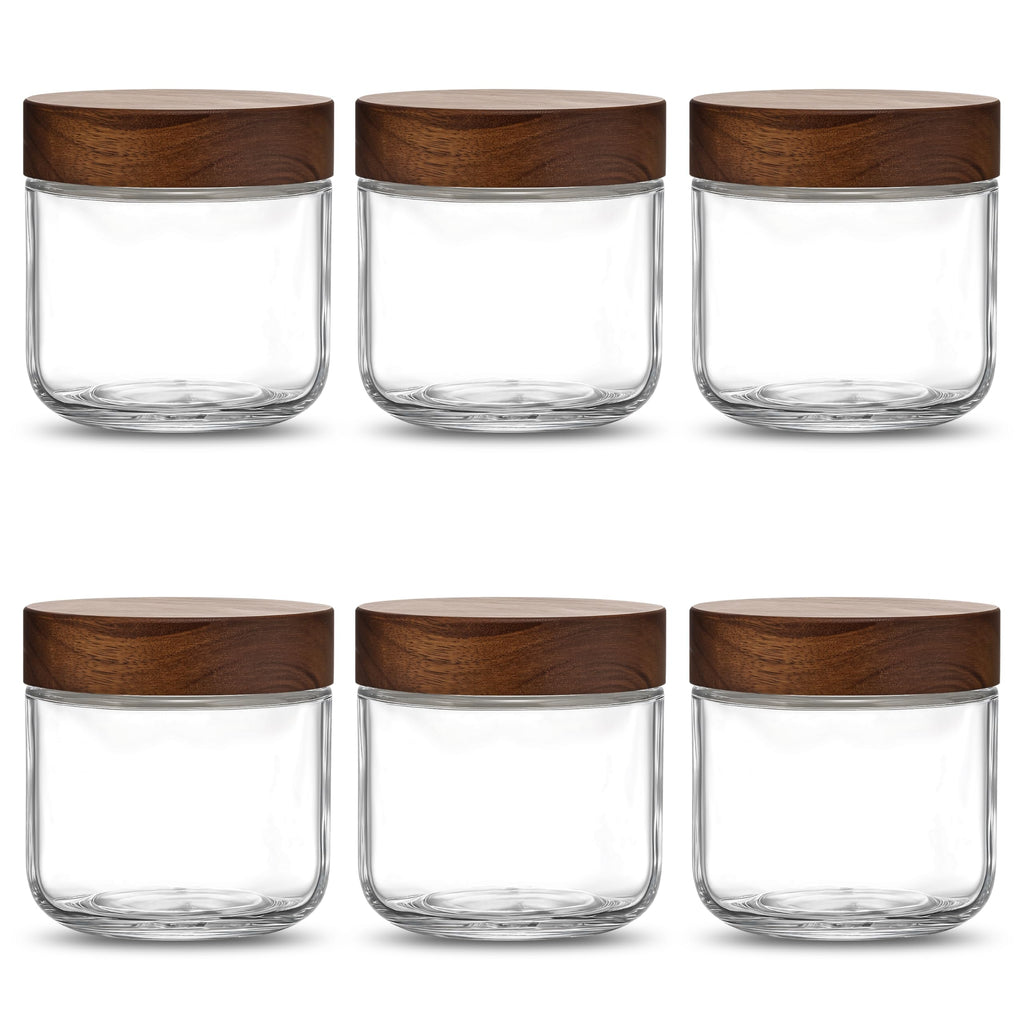 12 oz Glass Jars with Lids 6 Pack G37447