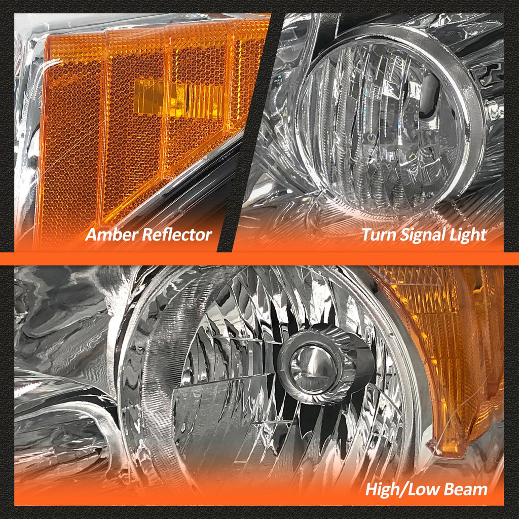 2007-2011 Honda Cr-V Chrome Headlights G98863