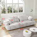 Light Gray Velvet Upholstered Sofa Bed K219