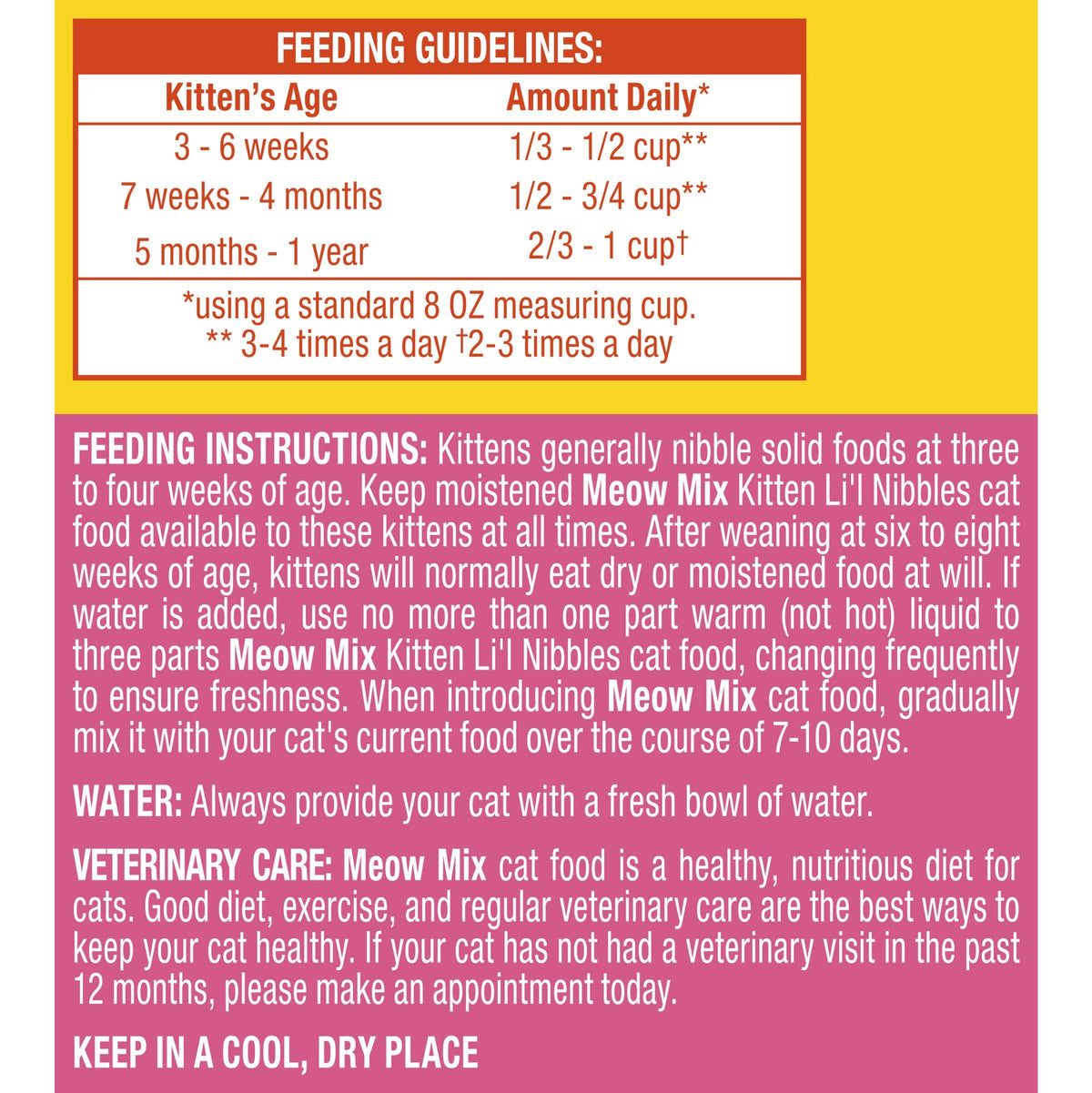 Dry Cat Food for Kittens, 4 Bags D778