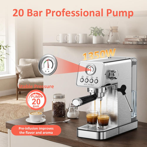 20 Bar Espresso Machine with Steam Wand A63383
