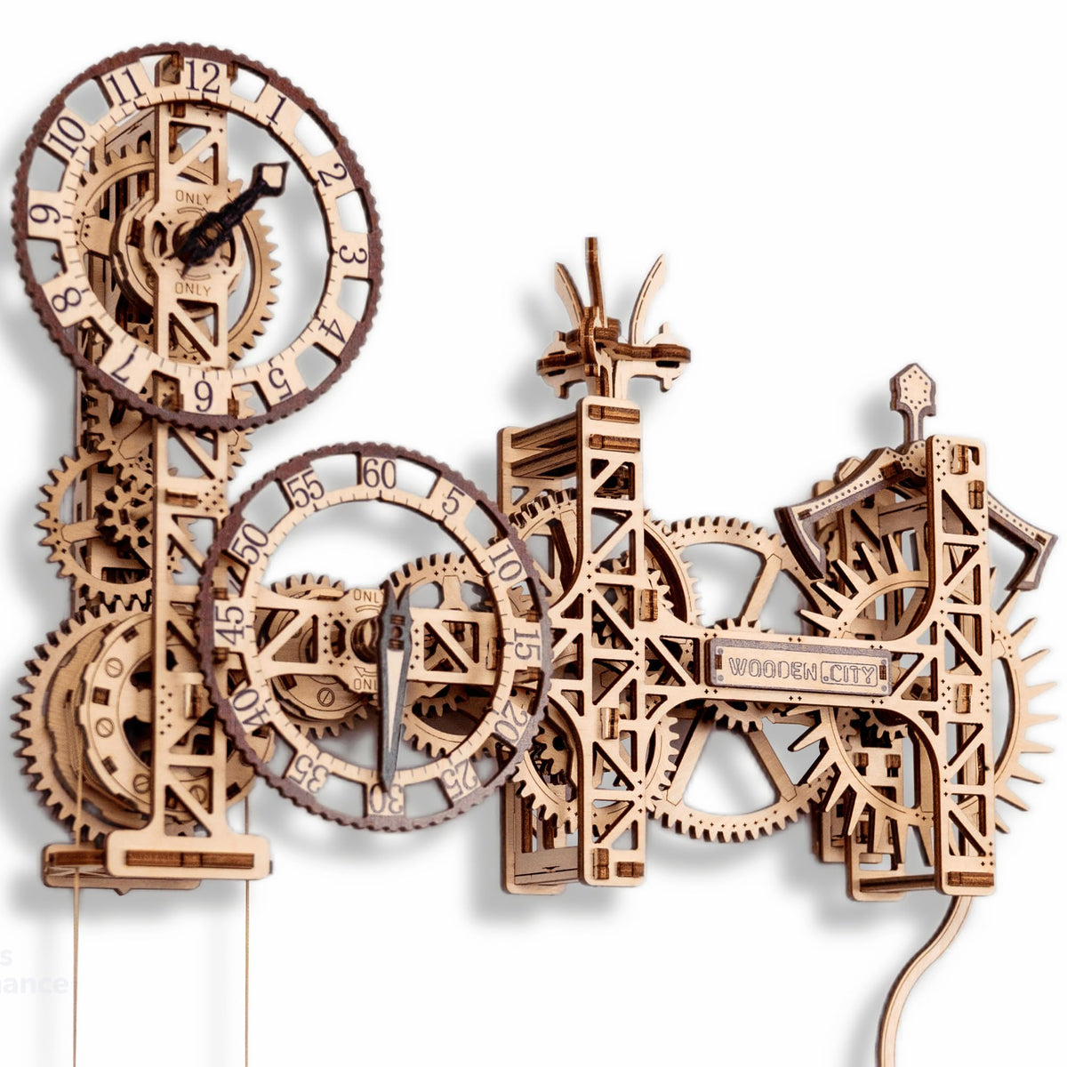 3D Wooden Clock Puzzle Building Kit with 257 Pieces Z140
