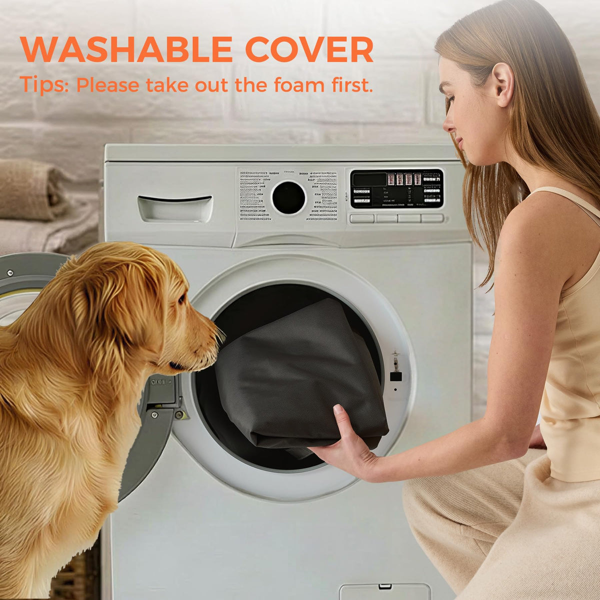 Waterproof Extra Large Outdoor Dog Bed 44x32x3.5 Inch G335044