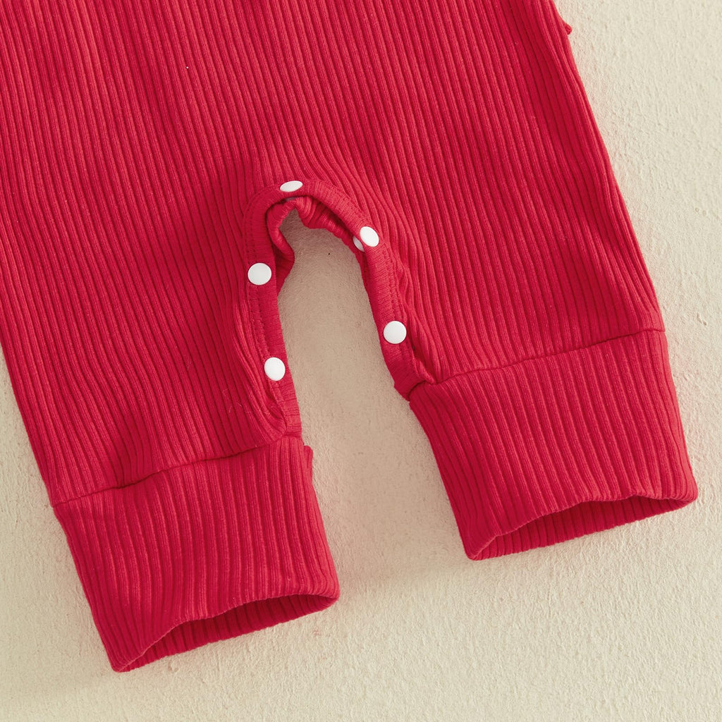 Christmas Baby Girl Long Sleeve Romper Headband W8443