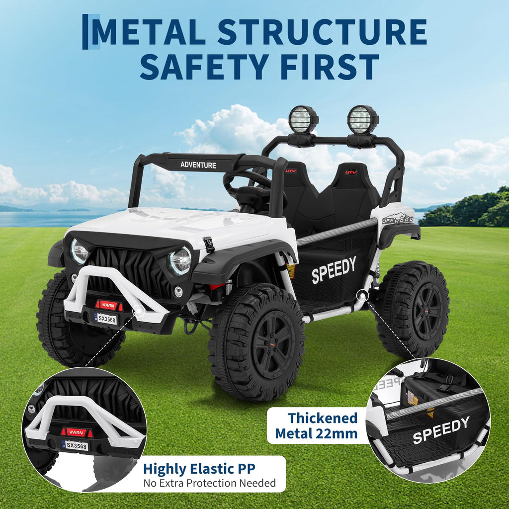 24V 4WD Electric Car 2 Seater UTV with Remote Control O759692