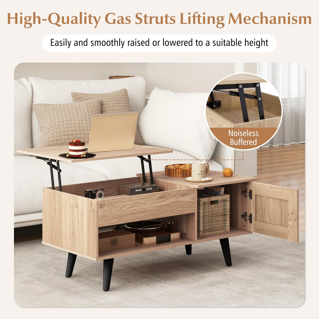Lift Top Coffee Table with Storage and Hidden Compartment Z138