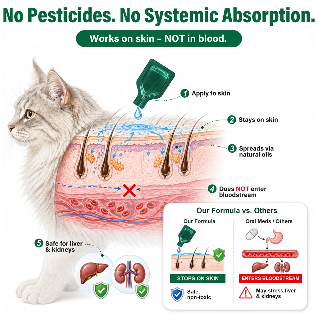 Flea and Tick Drops for Cats 6 Pack E7559