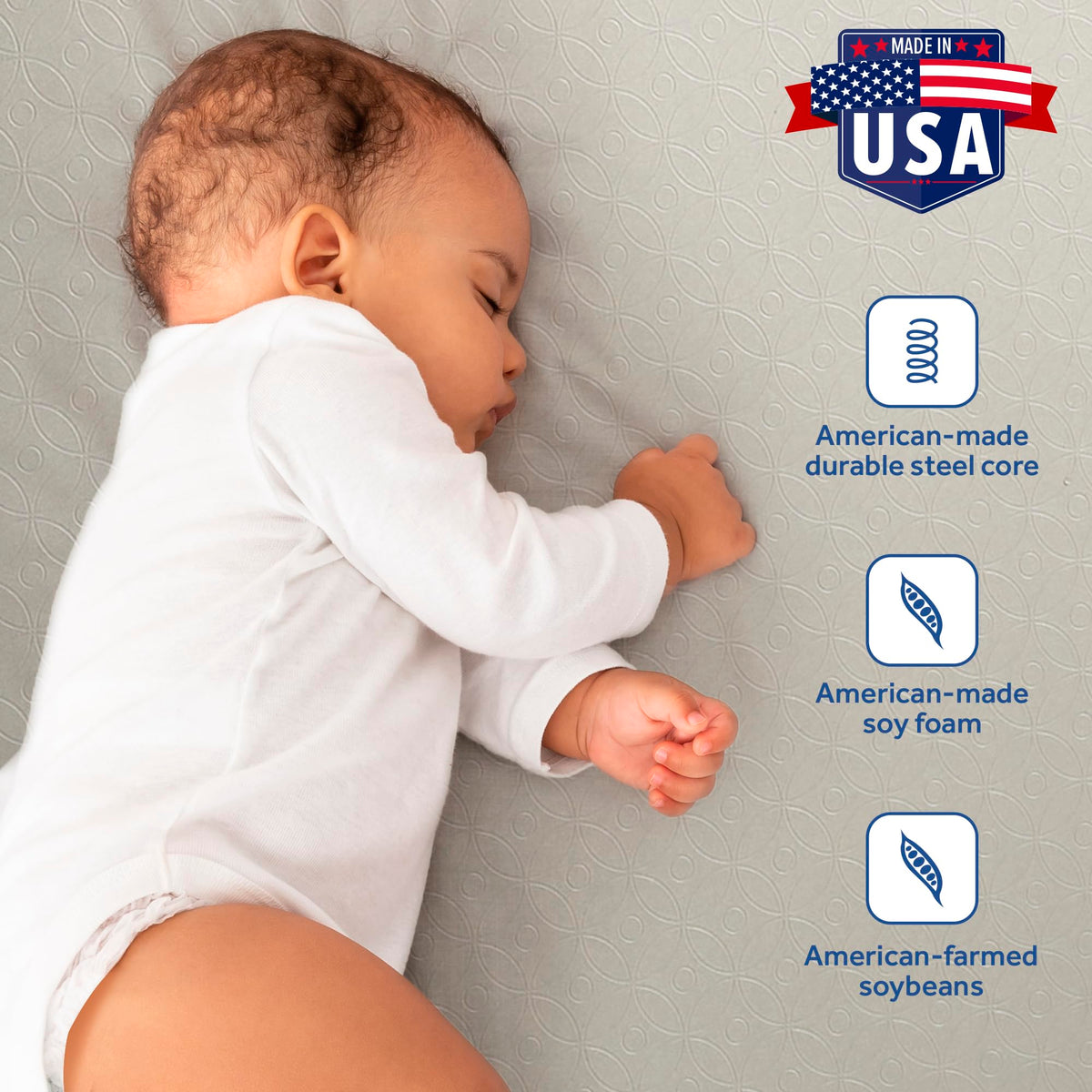 Breathable 2 Stage Hybrid Memory Foam Crib Mattress G9225