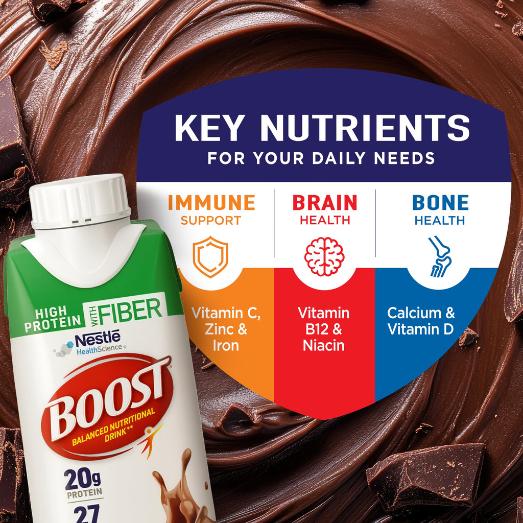 High Protein Nutritional Shake, Chocolate, 24 pk P649875