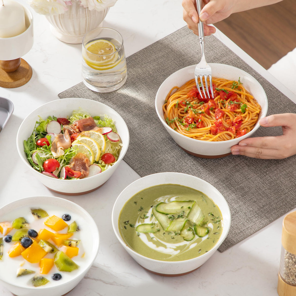 Ceramic Soup Bowls Set of 4 N162