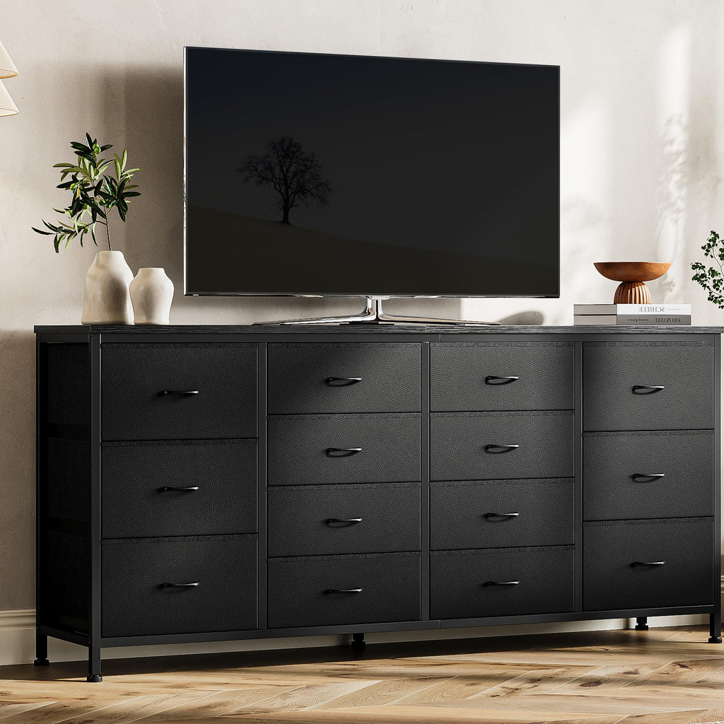63 Inch Dresser with 14 Fabric Drawers T698803