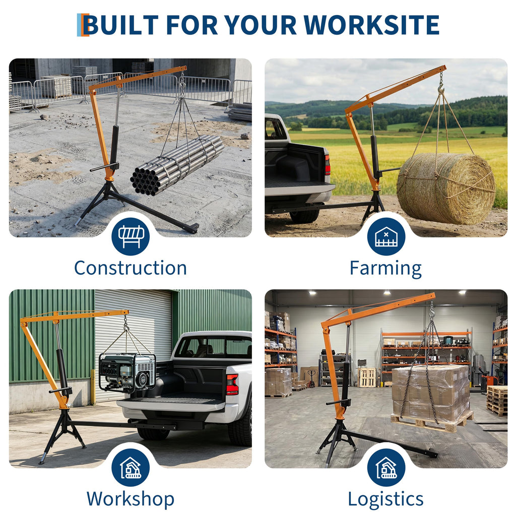 Heavy Duty Hydraulic Hitch Mounted Truck Crane with 360 Degree Swivel Boom A747