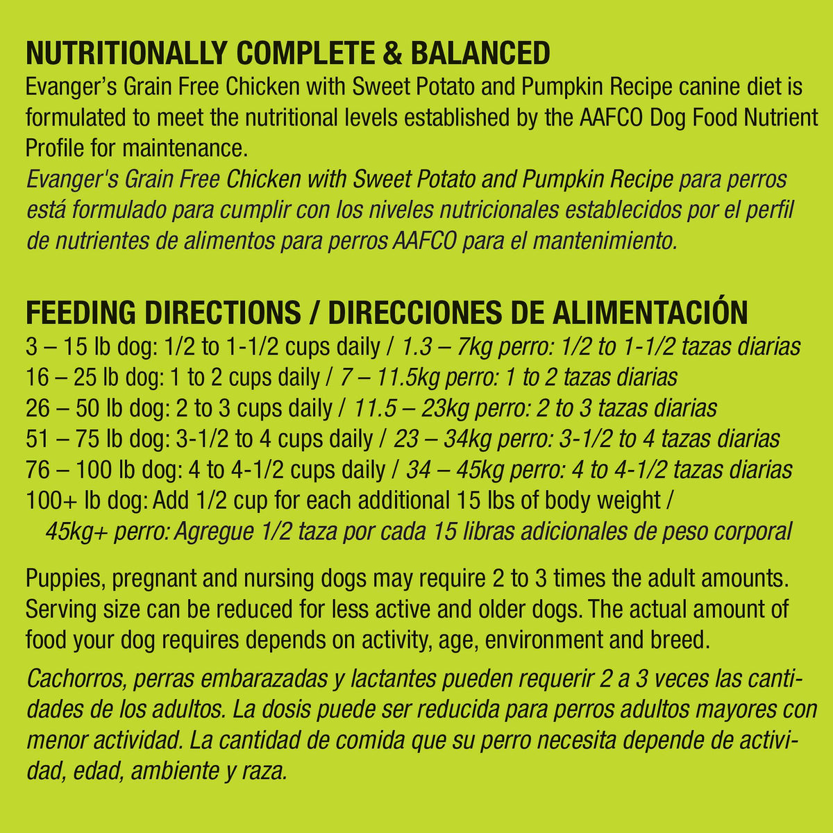 Grain-Free Chicken Sweet Potato Pumpkin Dry Dog Food 16.5 lbs U58162