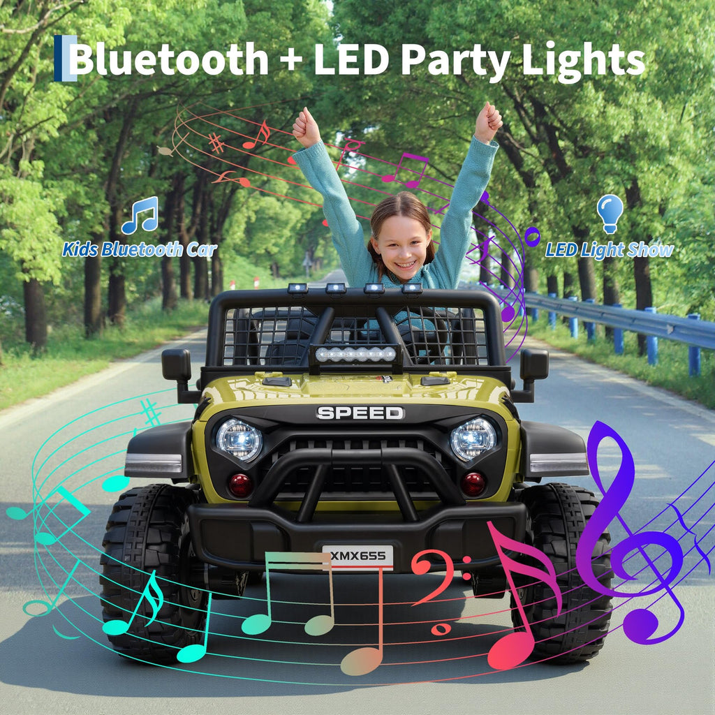 24V 2-Seater Kids Electric Truck with Parent Remote Control, Green K70497